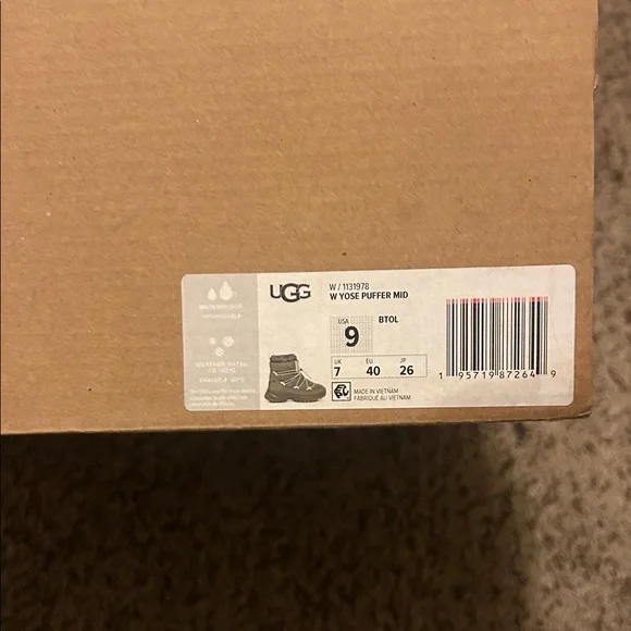 UGG Sage Green Puffer Boots - Picture 2 of 7